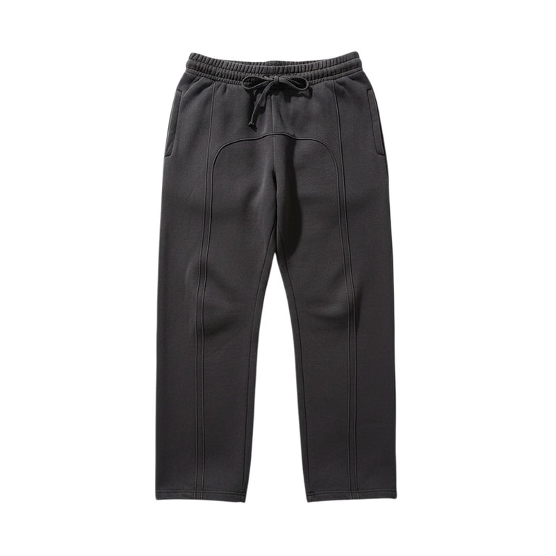 Lumnco dark grey stretch-woven sweatpants with rope drawcord and tapered silhouette.