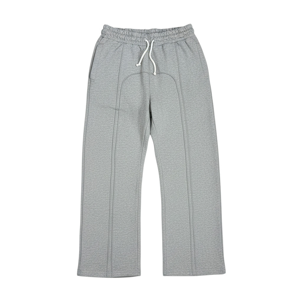 Lumnco grey cotton blend sweatpants with a tapered silhouette, rope drawcord, and clean seam details.